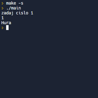 očakávaný výsledok 